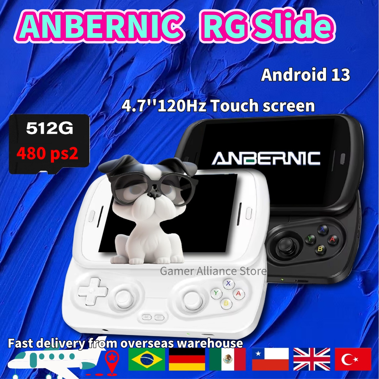 Gaming Console Handheld Android - ANBERNIC RG Slide RGSlide Retro Video