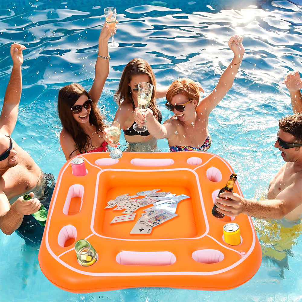 Gaming Card Holder - Floating Table for Pool Game, Inflatable