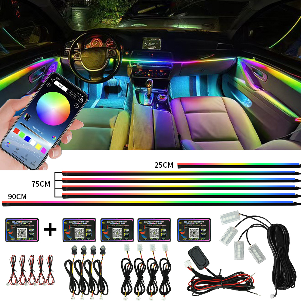 Led Gaming Light Strip - Symphony Car Ambient Lights Kit 18