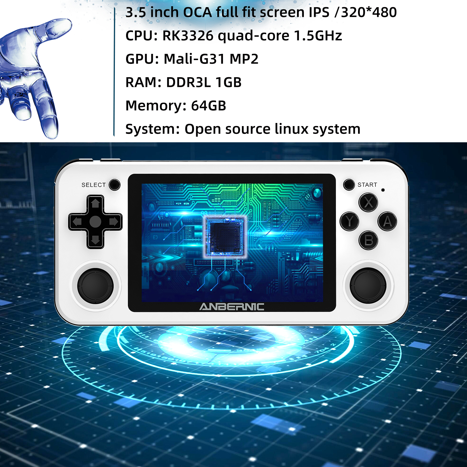 ANBERNIC RG351P Handheld Retro - Gaming Console Ayaneo ulasan dan harga