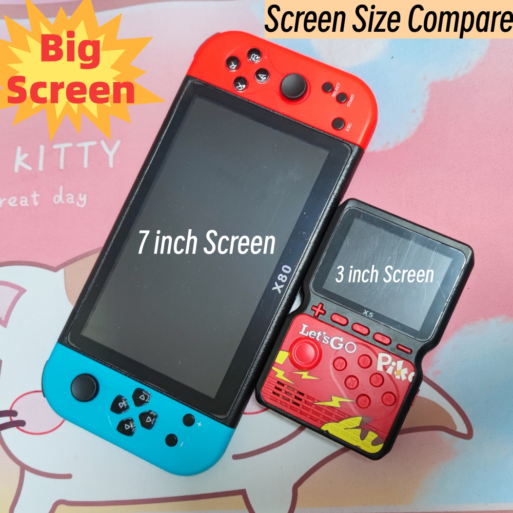 80GB Big Screen 7 Inch Handhel - Gaming Console X80 ulasan dan harga