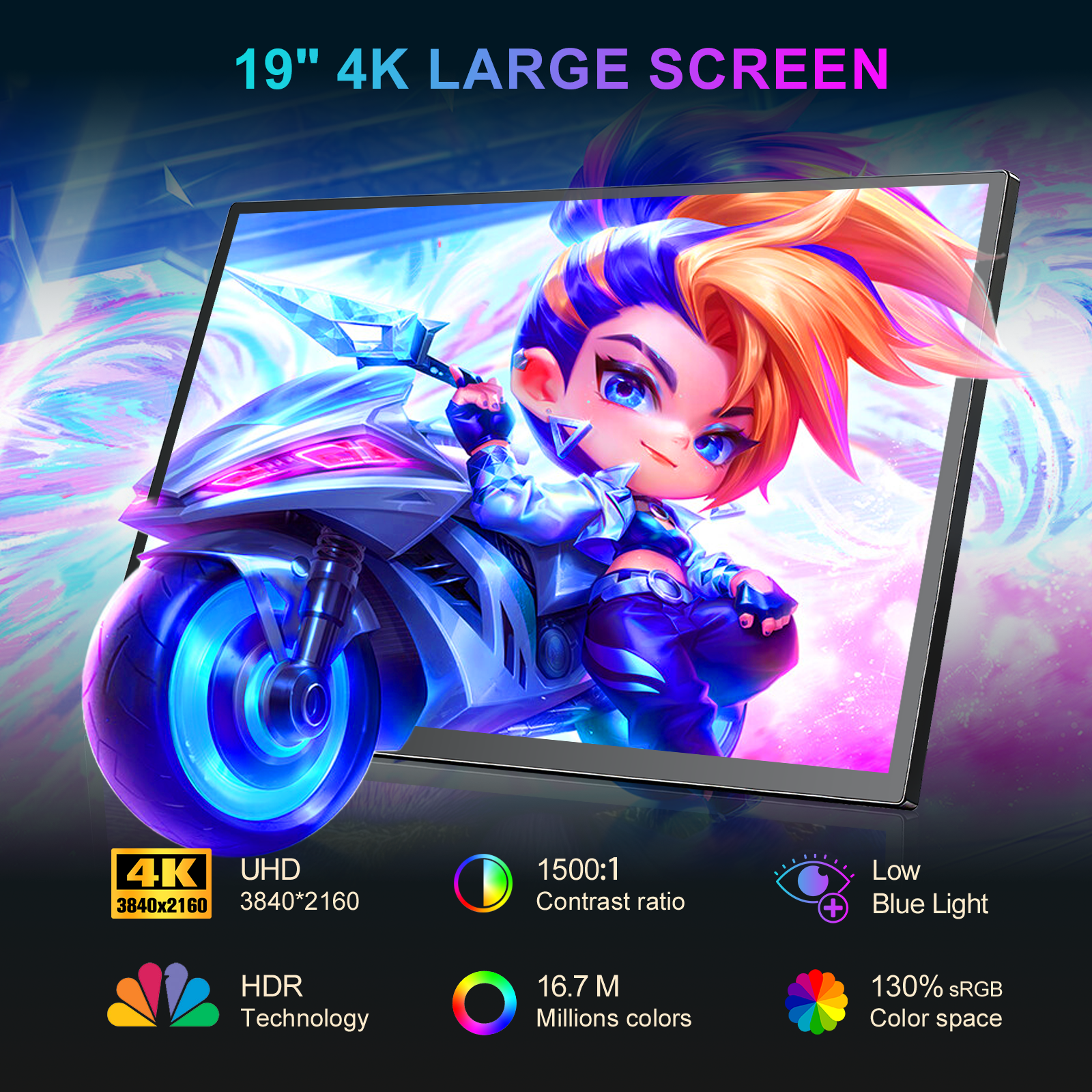 17.4/18.5/19 Inch Gaming Porta - Gaming Console Connect With Phone ulasan dan harga