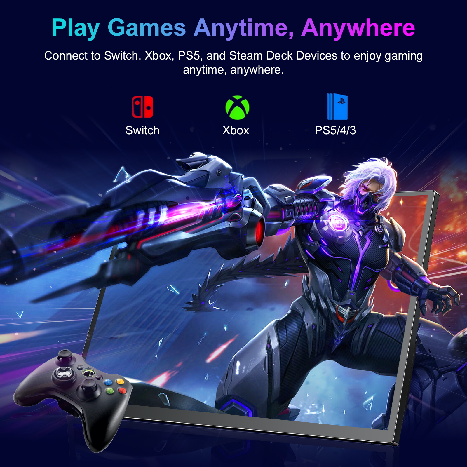 17.4/18.5/19 Inch Gaming Porta - Gaming Console Connect With Phone ulasan dan harga
