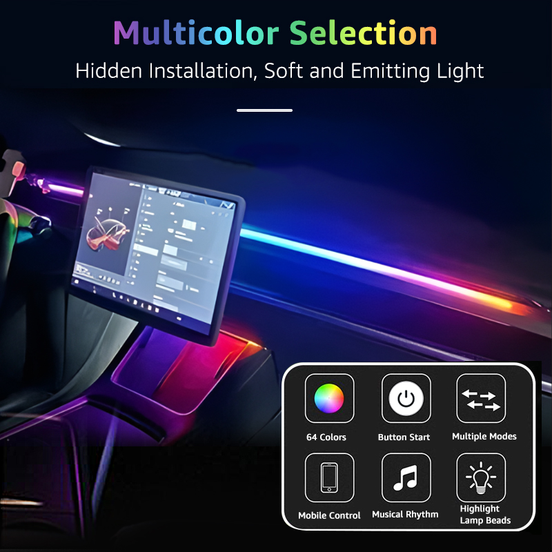 78inch 200cm 150cm LED Car Amb - Led Gaming Light Strip ulasan dan harga