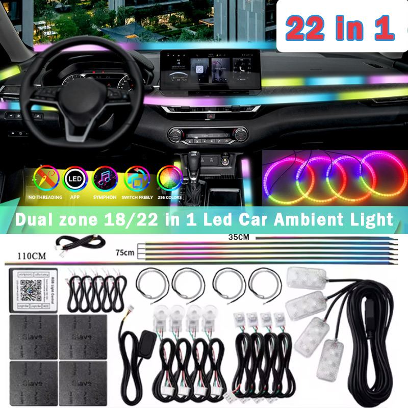 18/22 in 1 Acrylic Led Car Amb - Led Gaming Light Strip ulasan dan harga