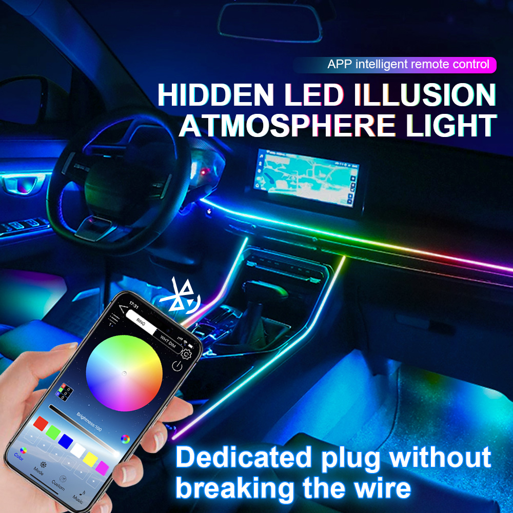 18/22 in 1 Acrylic Led Car Amb - Led Gaming Light Strip ulasan dan harga