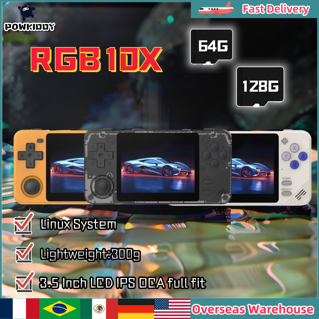 POWKIDDY RGB10X Handheld Game  - Gaming Console Handheld Android ulasan dan harga