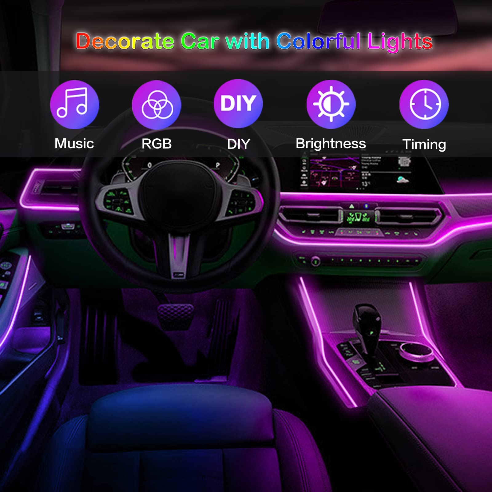 LED Car Interior Ambient Strip - Led Gaming Light Strip ulasan dan harga