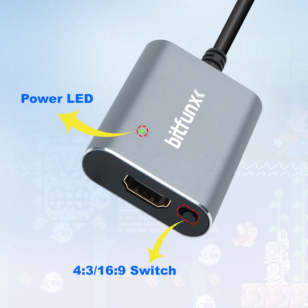 Bitfunx 720P Svideo / AV To HD - Gaming Console For Tv ulasan dan harga