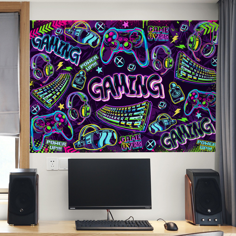 Larger Walls Art Cool Colored  - Gaming Console Game Zone ulasan dan harga