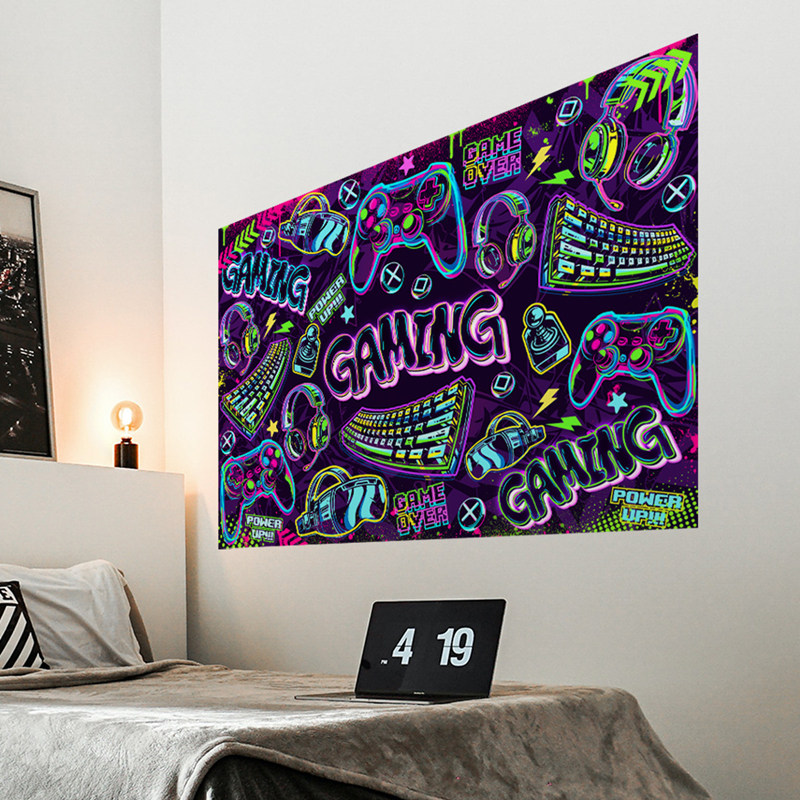 Larger Walls Art Cool Colored  - Gaming Console Game Zone ulasan dan harga