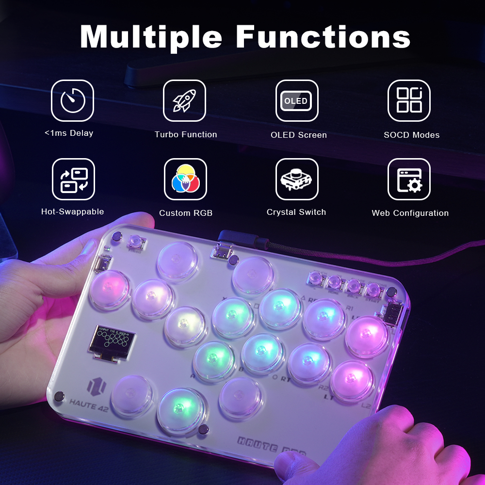 Haute42 Arcade Joystick Hitbox - Gaming Console Keyboard ulasan dan harga