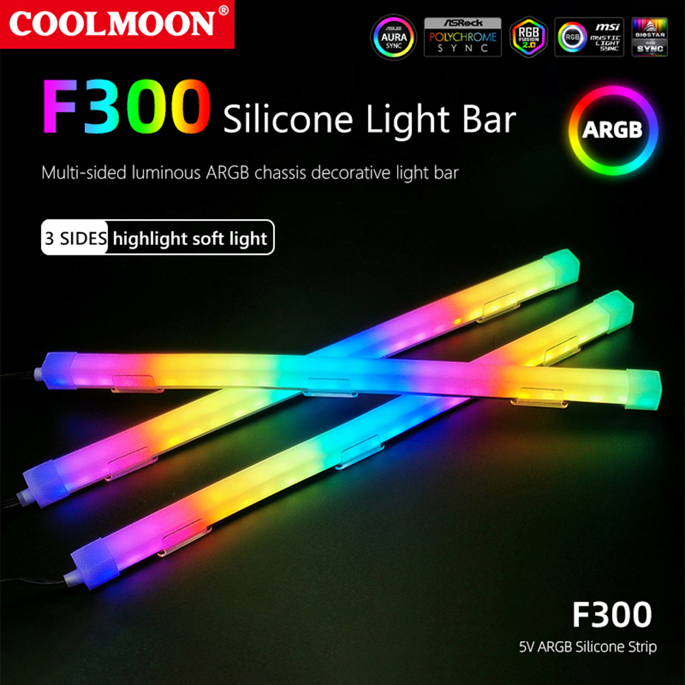 1/2PCS COOLMOON 30cm Aluminum  - Led Gaming Light Strip ulasan dan harga