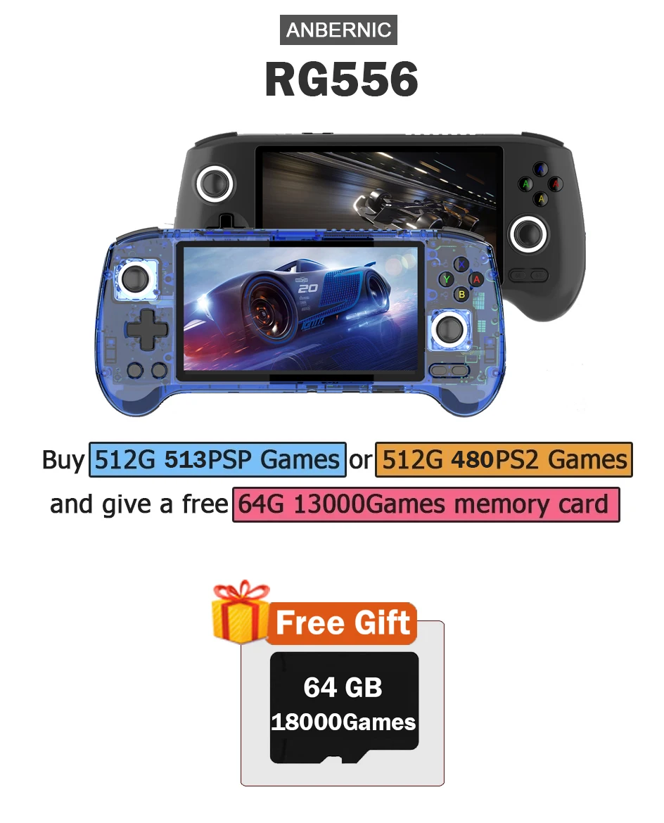 ANBERNIC RG556 Handheld Game C - Gaming Console Handheld Android ulasan dan harga