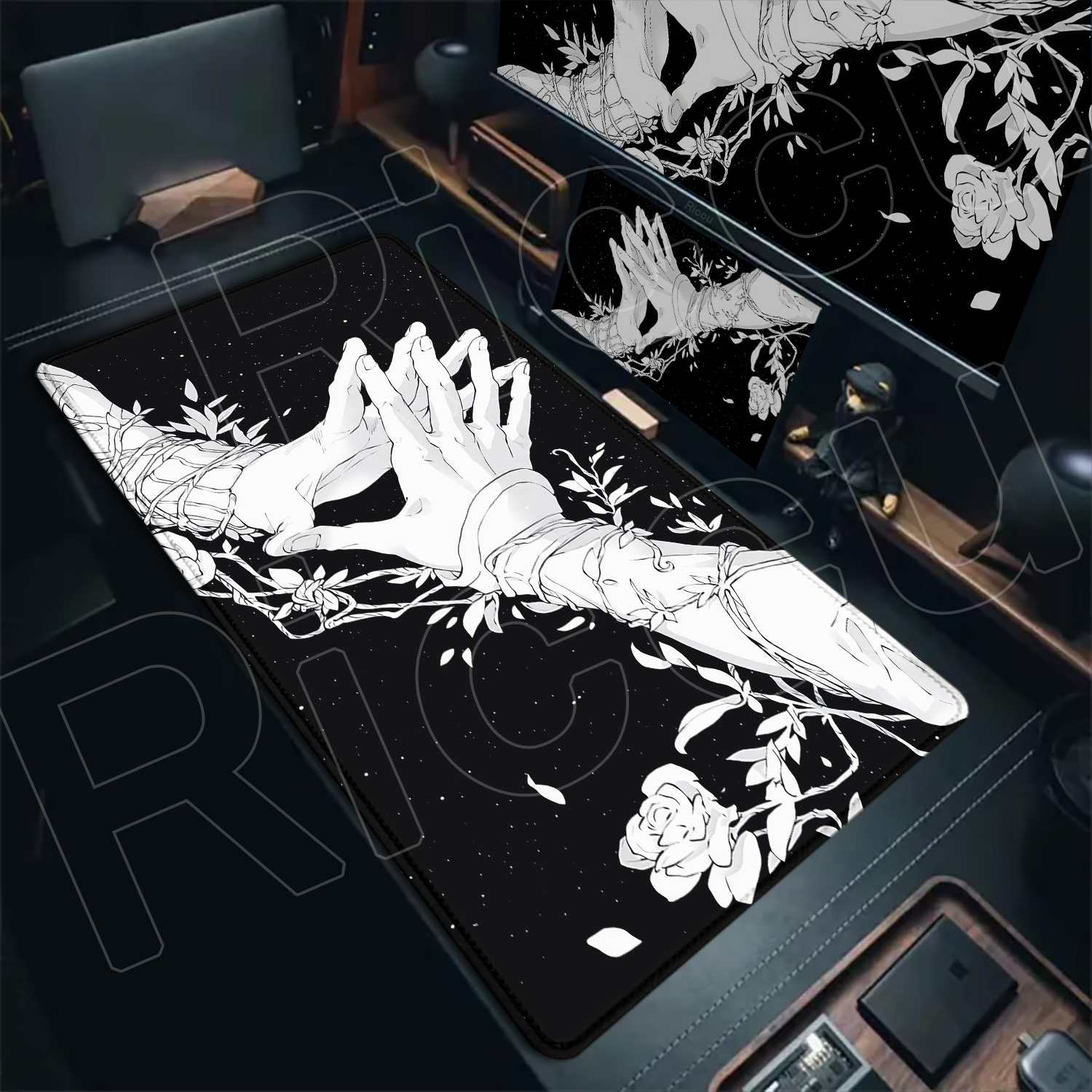HD Large Black White XXL Gothi - Gaming Console Keyboard ulasan dan harga