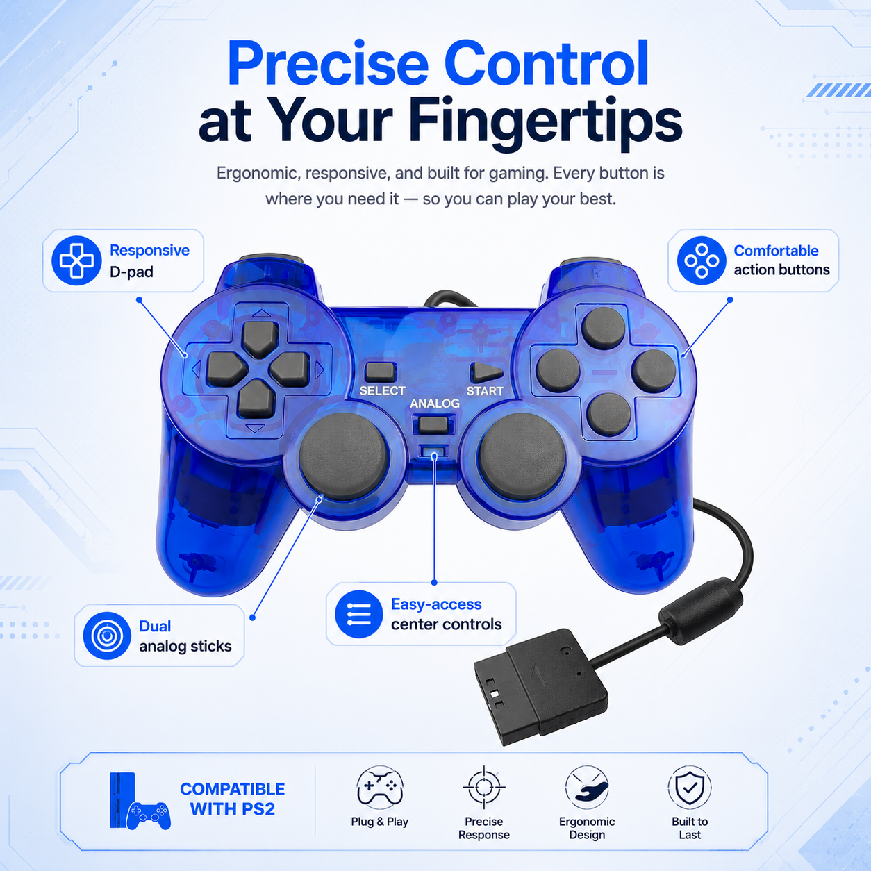 hot sale Gamepad Blue Game Con - Gaming Console For Sale ulasan dan harga