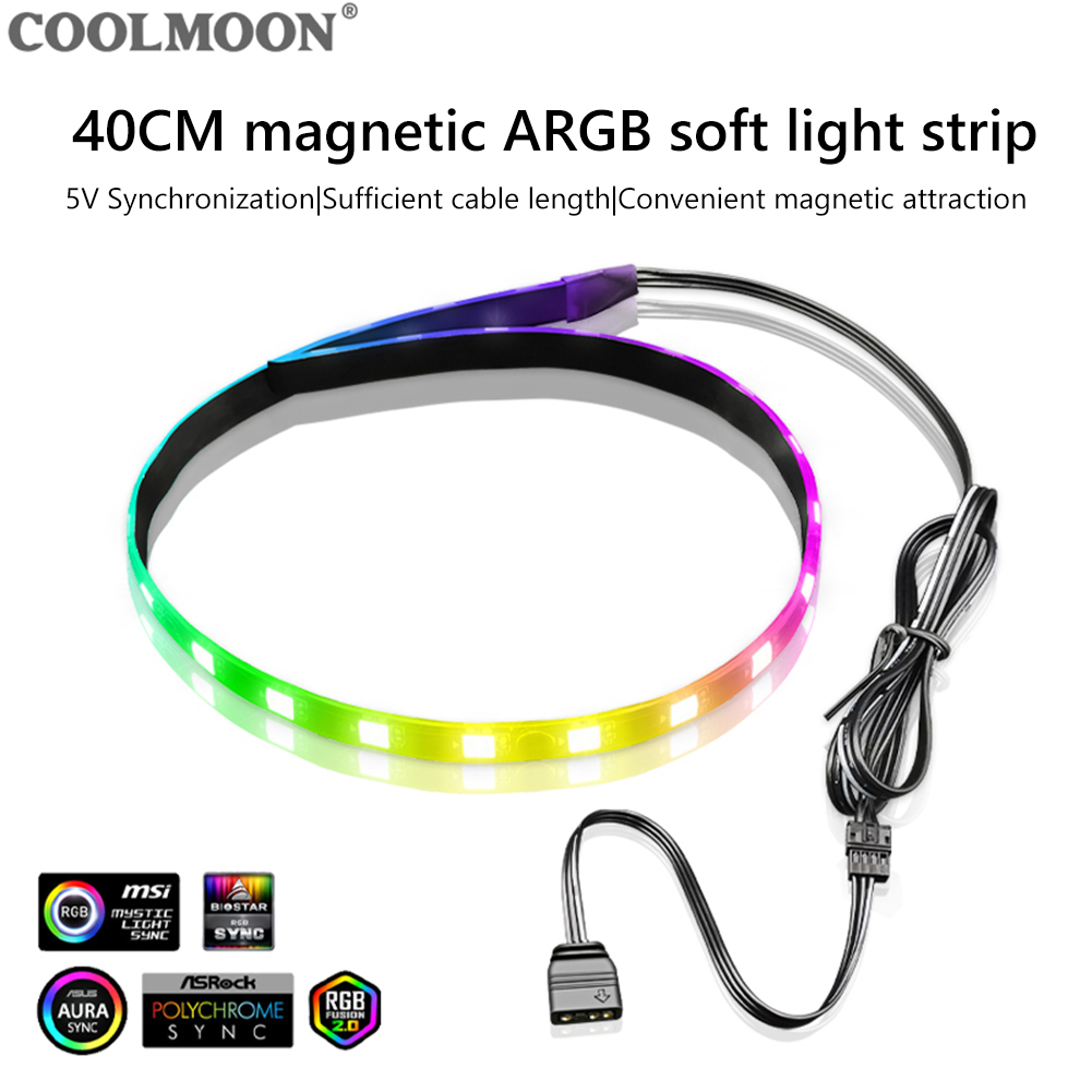 COOLMOON CM-LS40 5V ARGB PC Ca - Led Gaming Light Strip ulasan dan harga