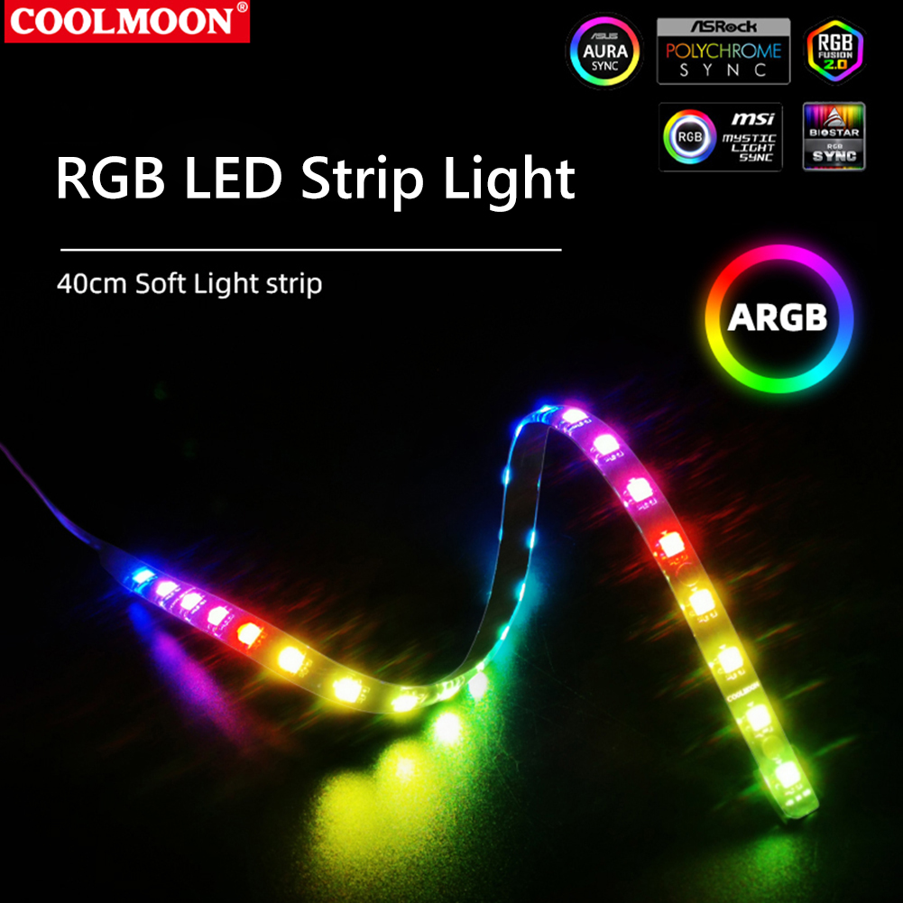 COOLMOON CM-LS40 5V ARGB PC Ca - Led Gaming Light Strip ulasan dan harga