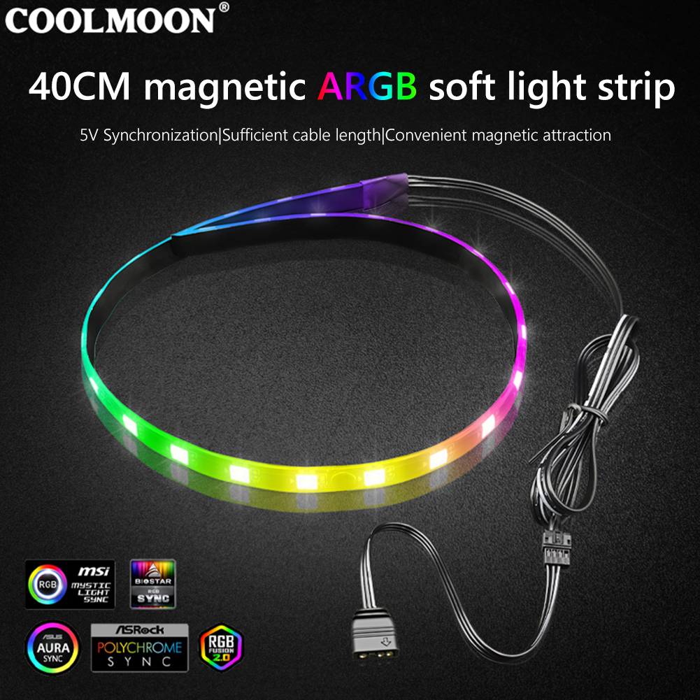 COOLMOON CM-LS40 5V ARGB PC Ca - Led Gaming Light Strip ulasan dan harga
