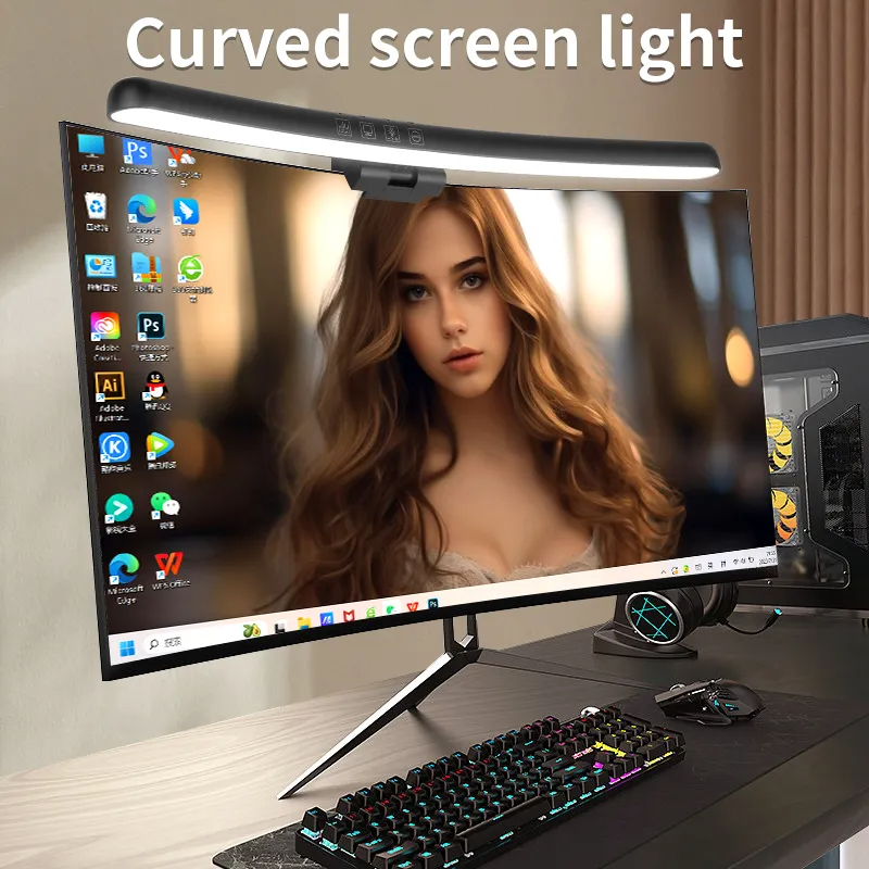 Curved LED Monitor Light Bar U - Led Gaming Light Strip ulasan dan harga