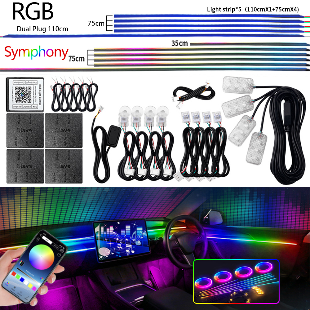 Universal Led Car Ambient Ligh - Led Gaming Light Strip ulasan dan harga