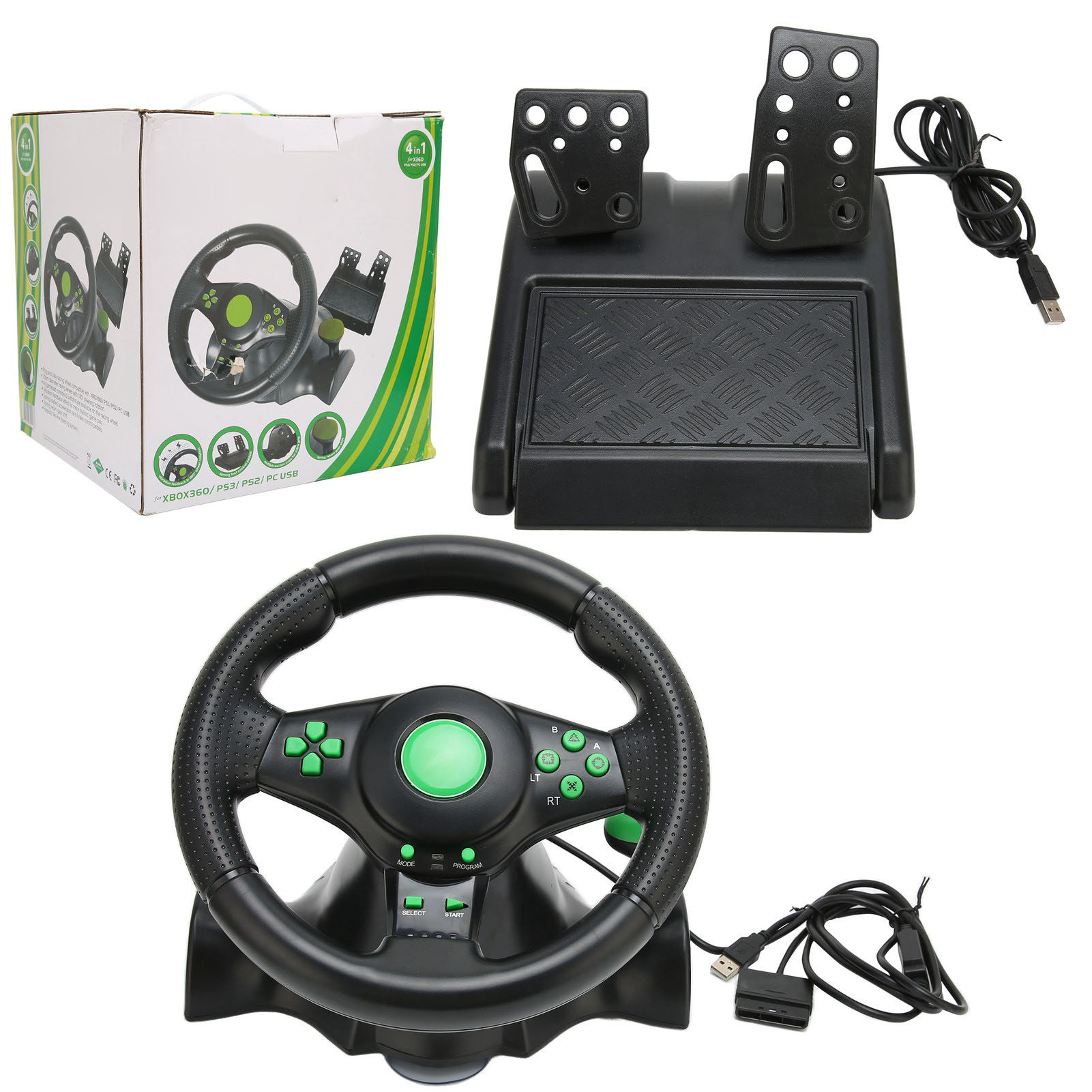 PC Racing Wheel Game Steering  - Racing Pedal Set ulasan dan harga